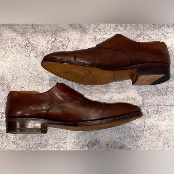 CARMINA Spain Inca Double Monk Straps Museum Brown Leather Dress Shoes 7.5 US - Picture 3 of 11